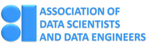 A blue banner with the words association of data scientists and data engineers.